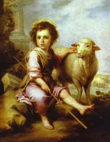 Shepherd Boy Jesus, painting by Bartolome Esteban Murillo (1647-1654)