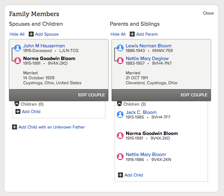 PERSON Page at FamilySearch.org